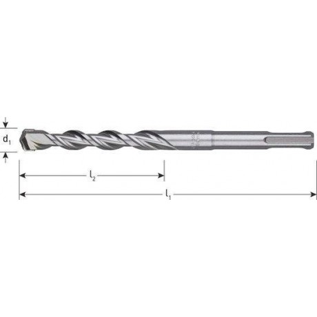 Steenboor, Betonboor SDS-plus hamerboor 2-snijder  16,0 mm x 150 mm-werklengte