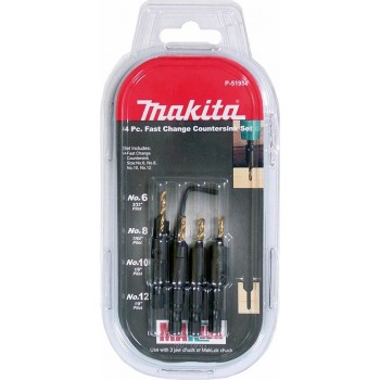 Makita P-51954 4 delige verzinkboor set incl. bits