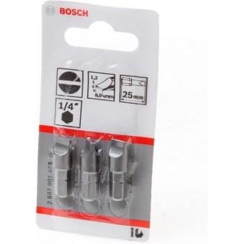 Bosch Bitskaart 1.2 x 8.0mm blister van 3 bits