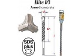Hamerboor Elite SDS-plus D3 * 18,00x210 mm boorkop met 3-snijvlakken voor gewapend beton