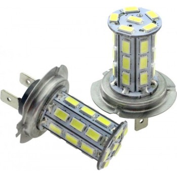 H7 autolamp 2 stuks | LED koplamp | 27-SMD xenon wit 6000K | 12V DC