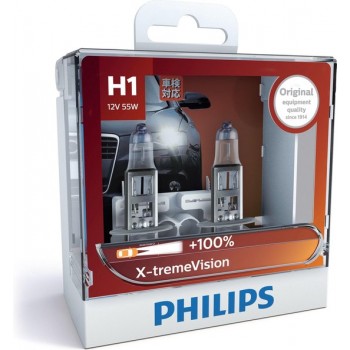 Philips X-treme Vision - Autolampenset H1 - 12V