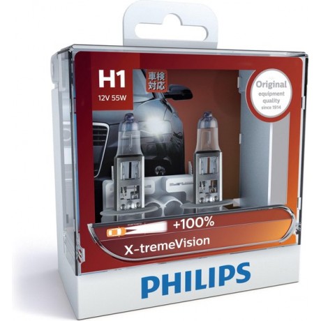 Philips X-treme Vision - Autolampenset H1 - 12V
