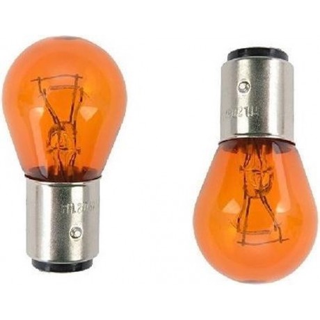 2 stuks Lamp duplo 21/5w 12v, oranje, 2057NA, BAY15d
