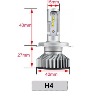 H4 Cree LED Philips Line Canbus dimlicht grootlicht (set)