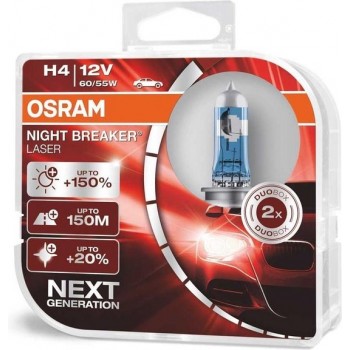 H4 Osram Night Breaker Laser +150% 64193NL-HCB