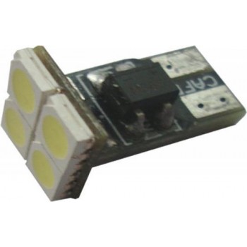 Auto LEDlamp 2 stuks | autoverlichting LED T10 | 4-SMD xenon wit 6500K no polarity | 12V DC