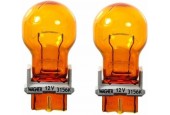 2 stuks Amerikaanse lamp, enkele functie, kleur amber / oranje , nummer 3156 3056LL  12 volt 21w