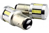 BAY15D - 1157 - autolamp set | 2x 36-SMD LED xenon wit 6000K met lens | 12V - 24V - 3W