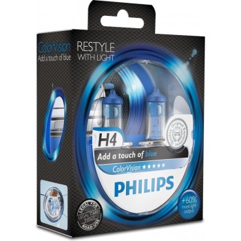 Philips ColorVision Type lamp: H4, blauwe koplamp voor auto