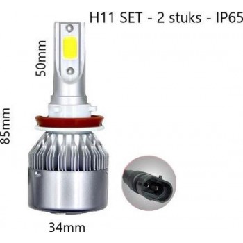 H11 autolamp set | 2x LED koplamp | COB xenon wit 6000K | 8-48V
