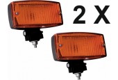 SIM - Dagrijlamp - Oranje - 2 Stuks - Auto-Vrachtwagen-Lens-Montuur-Interieur-Verlichting-Transport