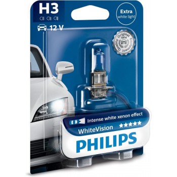 Philips WhiteVision Type lamp: H3, verpakking van 1, 12 V, 55W, koplampen