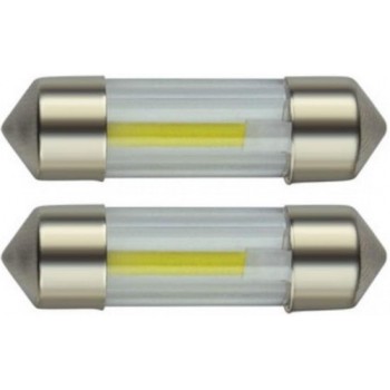 C5W autolamp 2 stuks | LED festoon 31mm | COB warmwit 3000K | 24 Volt