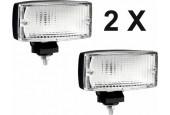 SET VAN 2 x SIM Dagrijlamp Helder Wit Auto-Vrachtwagen-Lens-Montuur-Interieur-Verlichting-Transport