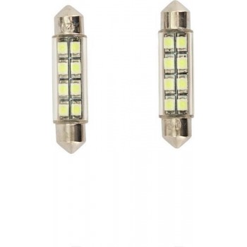 AutoStyle 8Q LED/SMD Festoon Lampen Wit 42x10mm Set a 2 stuks