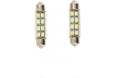 AutoStyle 8Q LED/SMD Festoon Lampen Wit 42x10mm Set a 2 stuks