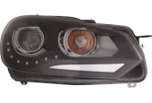 Depo Set koplampen passend voor Volkswagen Golf VI 2008-2012 - Zwart - incl. Motor/DRL's