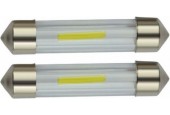 C5W autolamp 2 stuks | LED festoon 41mm | COB warmwit 3000K | 24 Volt - 2W