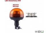 LED zwaailamp met flexibele voet 24w Oranje ECE/R65