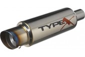 AutoStyle Sportuitlaat Universeel Type X-60 Racing 'DualSound' - Angle Tip - Titanium