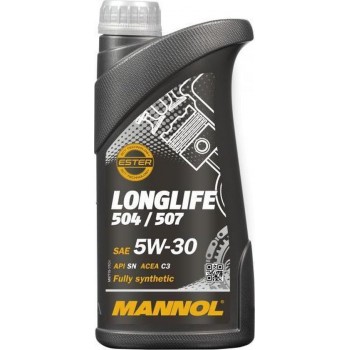 Mannol Longlife 504/507 | 5W-30 | Vol-Synthetische Motorolie | 1 Liter