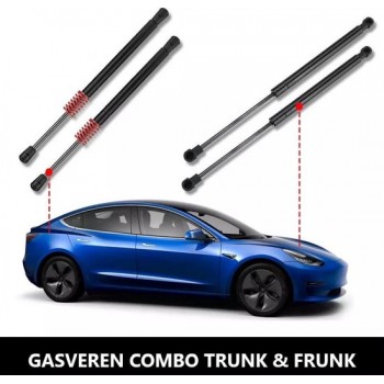 Tesla Model 3 Trunk en Frunk Gasveren Set Automatische Lift Ondersteuning Auto Accessoires NL en BE