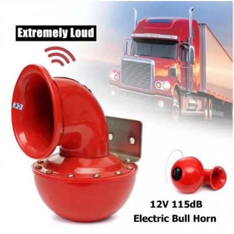 12V metalen rode Elektrische vrachtwagen toeter 115 dB