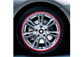 Kleur 17 inch wielnaaf reflecterende sticker voor luxe auto (rood)