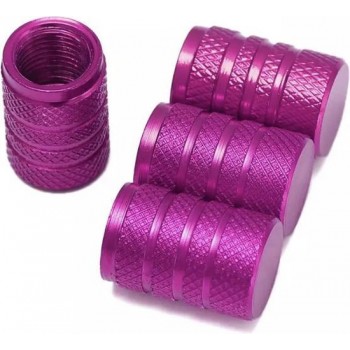 TT-products ventieldoppen 3-rings Purple aluminium 4 stuks paars