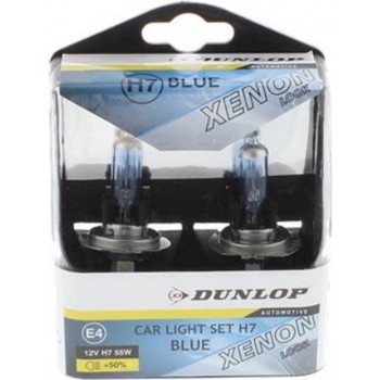 Dunlop autolampen - H7 - 12V 55W - 2 Stuk | Blauw