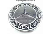 Mercedes naafdoppen krans zwart 75mm B66470201