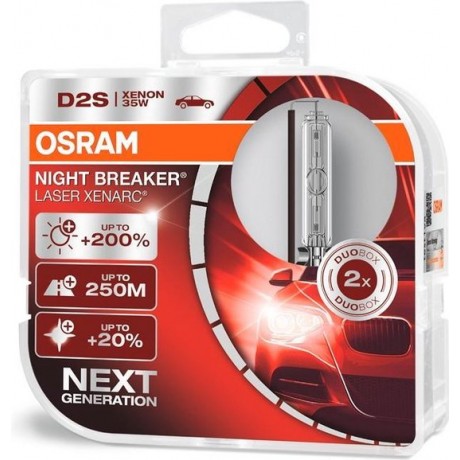 Osram Xenarc Night Breaker Laser Xenon lampen D2S - 12V/35W - set à 2 stuks (4500k)