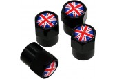 TT-products ventieldoppen aluminium Britse vlag zwart 4 stuks
