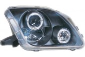 AutoStyle Set Koplampen passend voor Honda Prelude 1997-2001 - Zwart - incl. Angel-Eyes