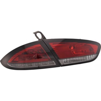 AutoStyle Set Full LED Achterlichten passend voor Seat Leon 1P Facelift 2009-2012 - Rood/Smoke