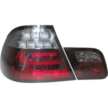 AutoStyle Set LED Achterlichten passend voor BMW 3-Serie E46 Coupe 1999-2002 - Rood/Smoke
