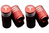 Tesla model 3 aluminium ventieldoppen - Rood