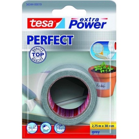 Tesa Extra Power Perfect Tape - Grijs - 2,75 m x 38 mm