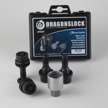 Dragonslock Velgenslot - Wielslot Set Citroen C4 Cactus Vanaf 2014 - Verzinkt - Zwart Gecoat - Beste Keus