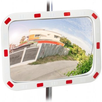 relaxdays verkeersspiegel buiten - buitenspiegel - spiegel voor veiligheid - convexe 60 x 40 cm