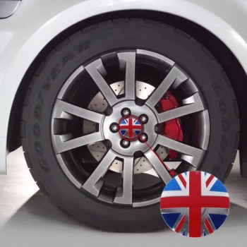 4 STKS Engeland Vlag Metalen Auto Sticker Wielnaaf Caps Center Cover Decoratie