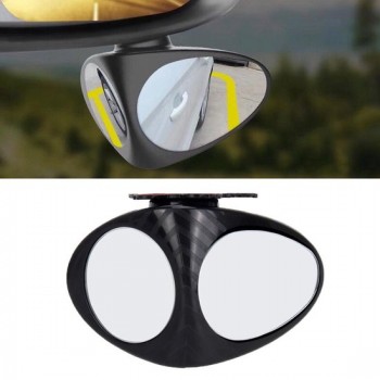 3R-046 360 graden draaibaar rechts blind spot zijkant assistent spiegel voor auto (zwart)