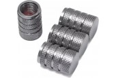 TT-products ventieldoppen 3-rings Grey aluminium 4 stuks grijs