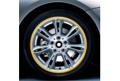 15 inch reflecterende sticker met wielnaaf voor luxe auto (geel)