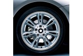 Kleur 17 inch wielnaaf reflecterende sticker voor luxe auto (zilver)