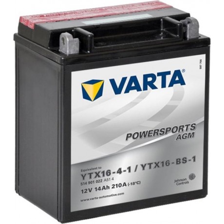 Varta AGM accu 12 V 14 Ah YTX16-4-1 / YTX16-BS-1
