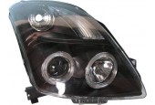 AutoStyle Set Koplampen passend voor Suzuki Swift II 2005-2010 - Zwart - incl. Angel-Eyes - Type 2