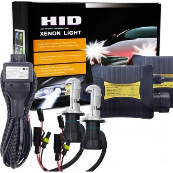55W H4 / HB2 / 9003 4300K ​​HID Xenon-lichtconversiekit met Slim Ballast High Intensity Discharge-lamp, warm wit