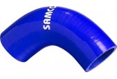 Samco Sport Samco Siliconen slang 90 graden bocht olie en diesel resistent - Lengte 63mm - Ø6.5mm - Blauw